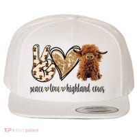 Highland Cow Wool Snapback Cap