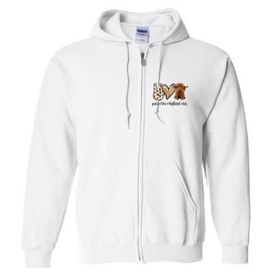 Highland Cow Full Zip Hoodie