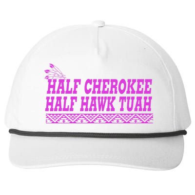 Half Cherokee Hawk Tuah Funny Hawk Tush Snapback Five-Panel Rope Hat