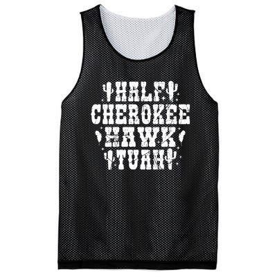 Half Cherokee Hawk Tuah Spit On That Thing Svg Hawk Tuah 24 Mesh Reversible Basketball Jersey Tank