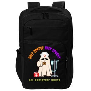 Half Coffee Half Spooky All Pediatric Nurse Cute Halloween Gift Impact Tech Backpack