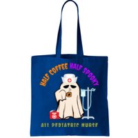 Half Coffee Half Spooky All Pediatric Nurse Cute Halloween Gift Tote Bag