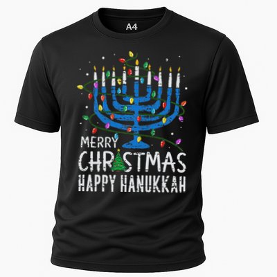 Happy Christmas Hanukkah Chanukah Jewish Cooling Performance Crew T-Shirt