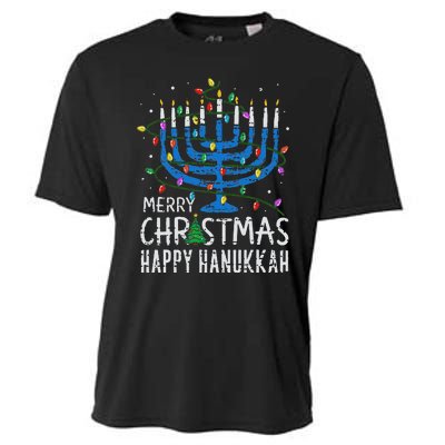 Happy Christmas Hanukkah Chanukah Jewish Cooling Performance Crew T-Shirt