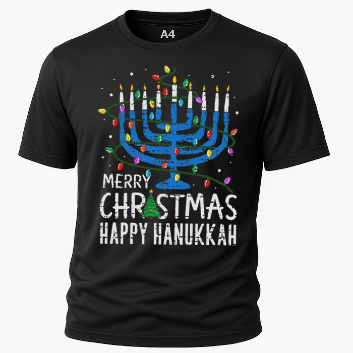 Happy Christmas Hanukkah Chanukah Jewish Cooling Performance Crew T-Shirt
