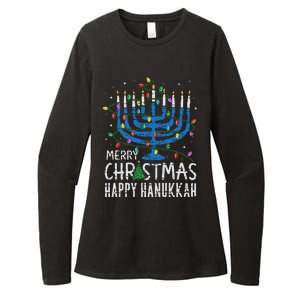 Happy Christmas Hanukkah Chanukah Jewish Womens CVC Long Sleeve Shirt