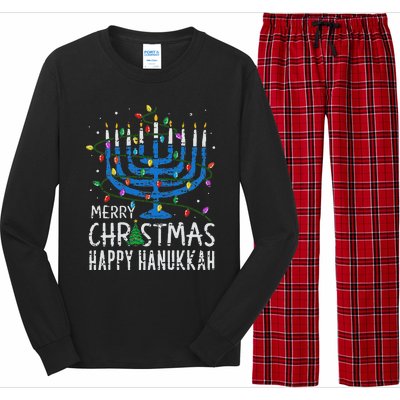 Happy Christmas Hanukkah Chanukah Jewish Long Sleeve Pajama Set