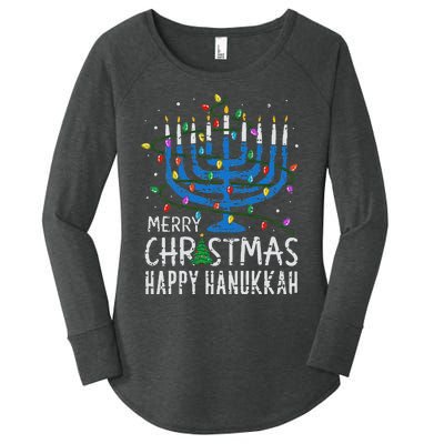 Happy Christmas Hanukkah Chanukah Jewish Women's Perfect Tri Tunic Long Sleeve Shirt