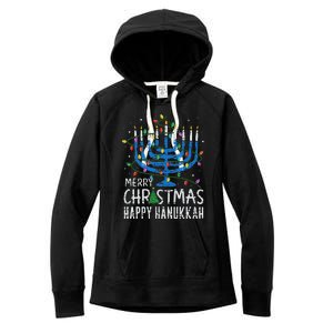 Happy Christmas Hanukkah Chanukah Jewish Women's Fleece Hoodie