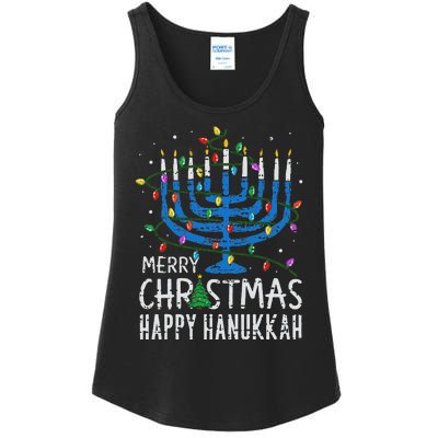 Happy Christmas Hanukkah Chanukah Jewish Ladies Essential Tank