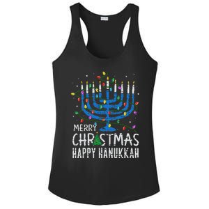 Happy Christmas Hanukkah Chanukah Jewish Ladies PosiCharge Competitor Racerback Tank