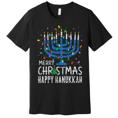 Happy Christmas Hanukkah Chanukah Jewish Premium T-Shirt