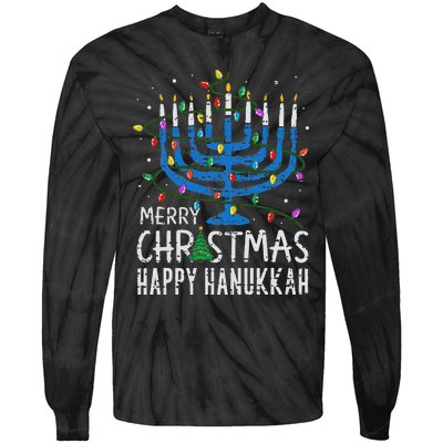 Happy Christmas Hanukkah Chanukah Jewish Tie-Dye Long Sleeve Shirt