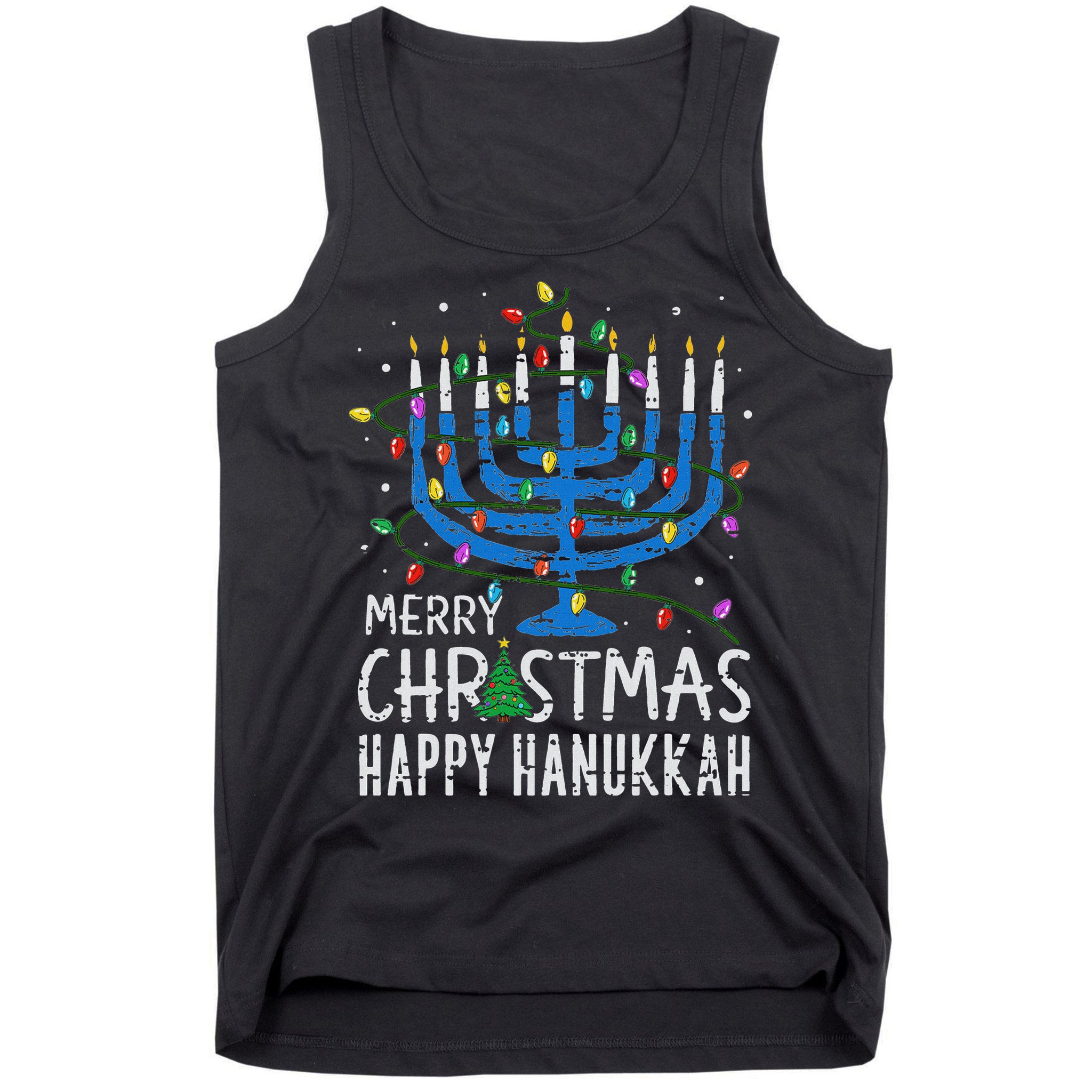 Happy Christmas Hanukkah Chanukah Jewish Tank Top
