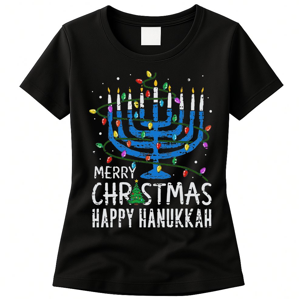 Happy Christmas Hanukkah Chanukah Jewish Womens T-Shirt