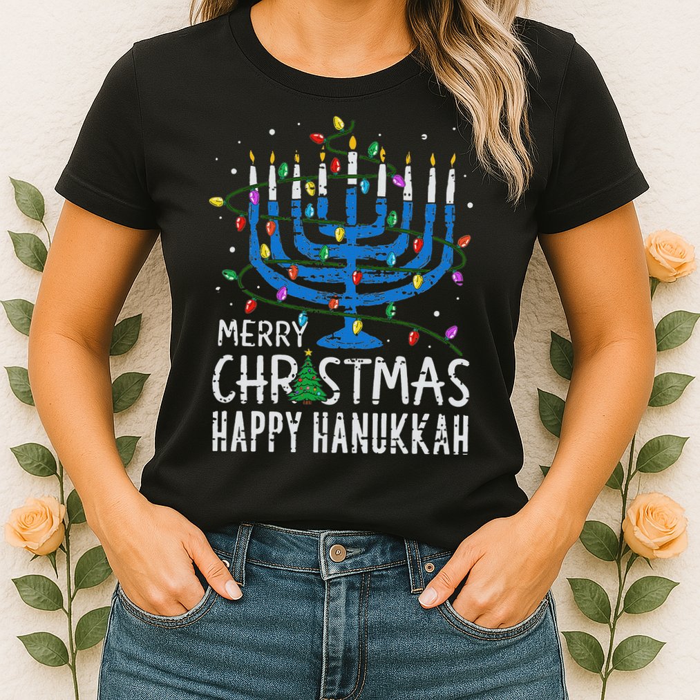 Happy Christmas Hanukkah Chanukah Jewish Womens T-Shirt