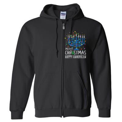 Happy Christmas Hanukkah Chanukah Jewish Full Zip Hoodie