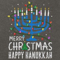 Happy Christmas Hanukkah Chanukah Jewish Cotton Canvas Backpack
