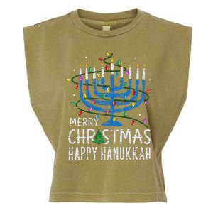 Happy Christmas Hanukkah Chanukah Jewish Garment-Dyed Women's Muscle Tee