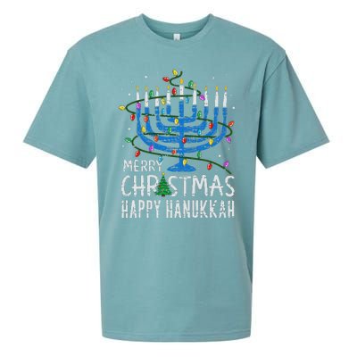 Happy Christmas Hanukkah Chanukah Jewish Sueded Cloud Jersey T-Shirt