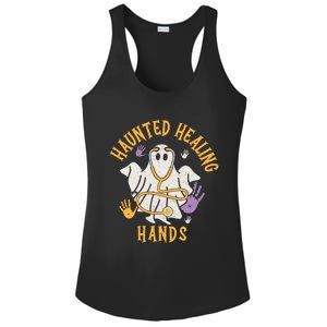 Halloween Costume Haunted Healing Hands Nurse Ghost Scrub Gift Ladies PosiCharge Competitor Racerback Tank