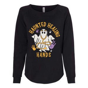 Halloween Costume Haunted Healing Hands Nurse Ghost Scrub Gift Womens California Wash Sweatshirt