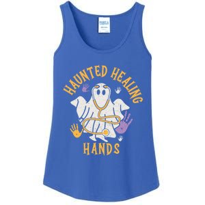 Halloween Costume Haunted Healing Hands Nurse Ghost Scrub Gift Ladies Essential Tank