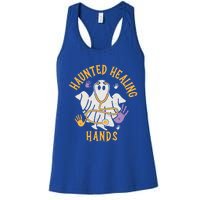 Halloween Costume Haunted Healing Hands Nurse Ghost Scrub Gift Women's Racerback Tank