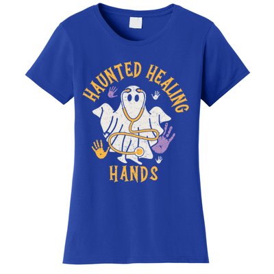 Halloween Costume Haunted Healing Hands Nurse Ghost Scrub Gift Women's T-Shirt