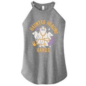 Halloween Costume Haunted Healing Hands Nurse Ghost Scrub Gift Women's Perfect Tri Rocker Tank