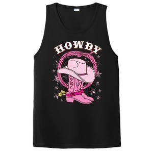 Howdy Cowboy Hat Boots Country Western Rodeo PosiCharge Competitor Tank