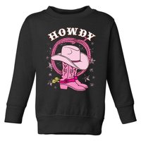 Howdy Cowboy Hat Boots Country Western Rodeo Toddler Sweatshirt