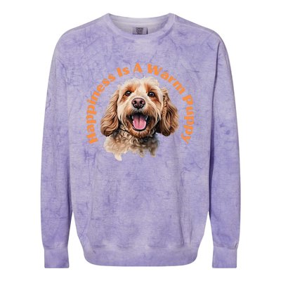 Happy Cockapoo Colorblast Crewneck Sweatshirt