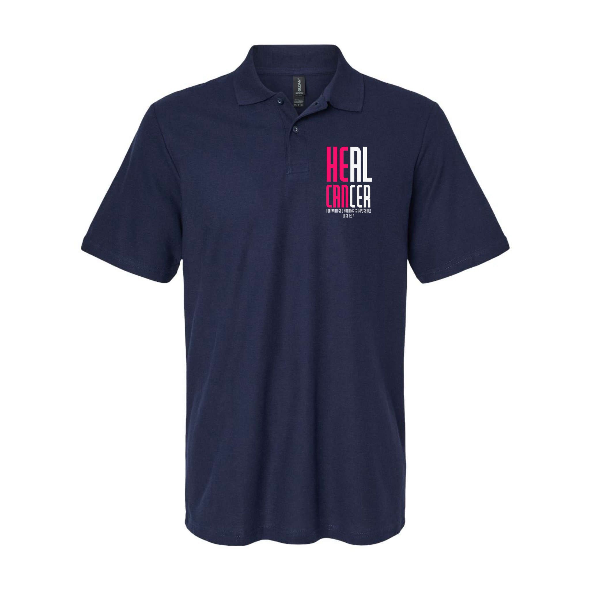 He Can Heal Cancer Awesome Breast Cancer Awareness Polo