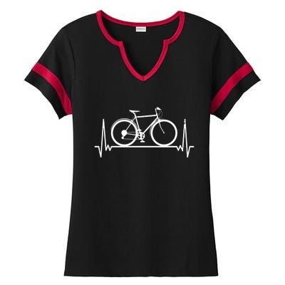 Heartbeat Cycling Ladies Halftime Notch Neck Tee