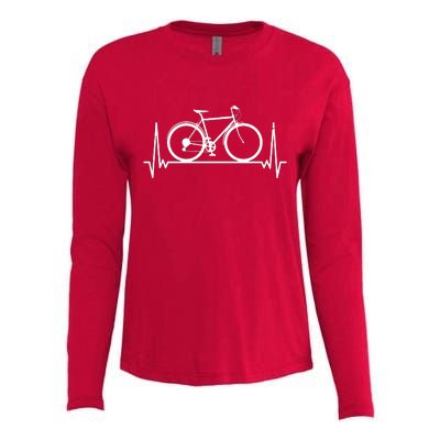 Heartbeat Cycling Womens Cotton Relaxed Long Sleeve T-Shirt