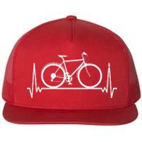 Heartbeat Cycling Flat Bill Trucker Hat