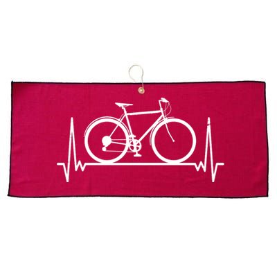 Heartbeat Cycling Large Microfiber Waffle Golf Towel