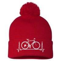 Heartbeat Cycling Pom Pom 12in Knit Beanie