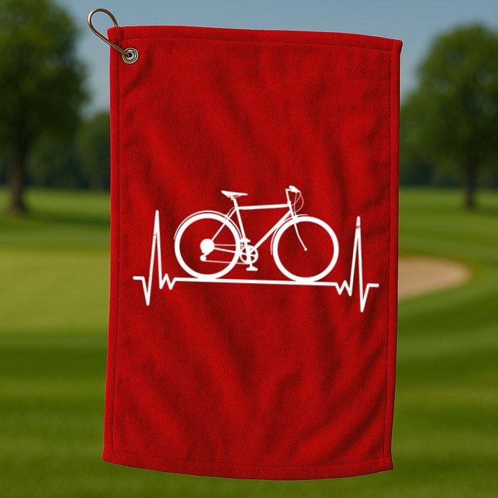 Heartbeat Cycling Golf Towel