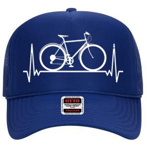 Heartbeat Cycling High Crown Mesh Back Trucker Hat