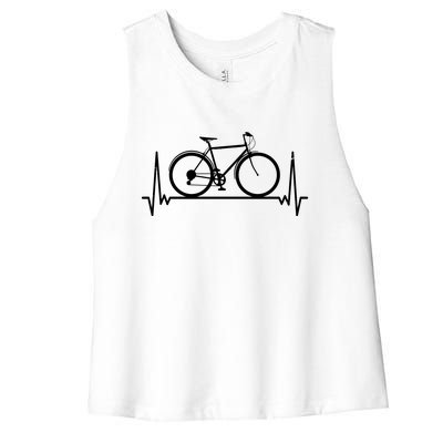 Heartbeat Cycling Women's Racerback Cropped Tank