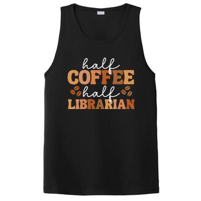 Half Coffee Half Teacher Inspirational Quotes for Teachers PosiCharge Competitor Tank