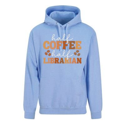 Half Coffee Half Teacher Inspirational Quotes for Teachers Unisex Surf Hoodie