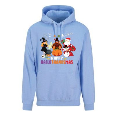 Halloween Christmas Happy Hallothanksmas Thanksgiving Unisex Surf Hoodie