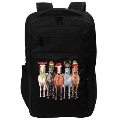 Horses Christmas Impact Tech Backpack