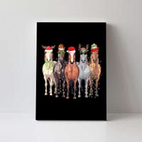 Horses Christmas Canvas