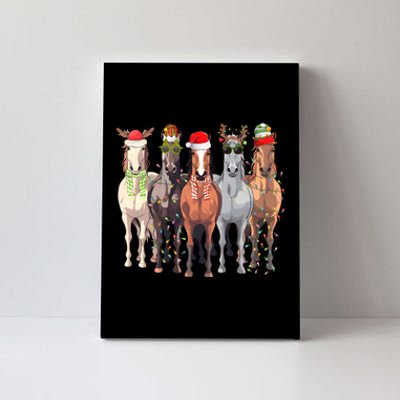 Horses Christmas Canvas