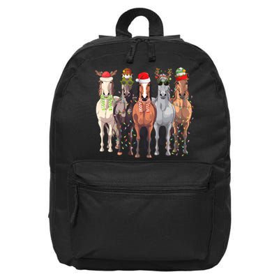 Horses Christmas 16 in Basic Backpack