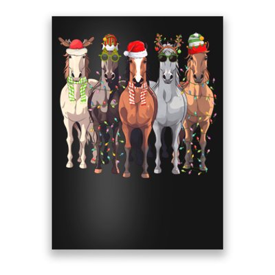 Horses Christmas Poster